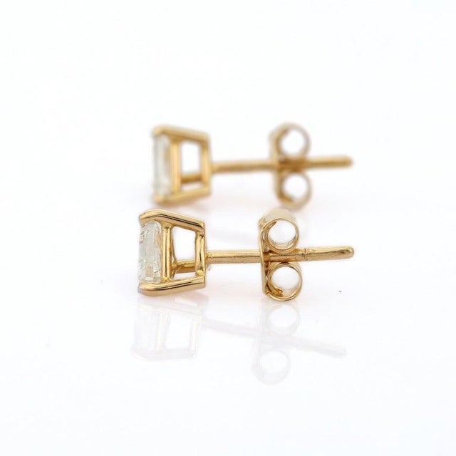 Not Yet Made - Made To Order Triangle Shape Dainty Diamond Stud Earrings - 2 Pieces For Sale - Image 5 of 6