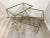 Postmodern Modern Glass Top Brass Frame Nesting Tables - A Pair For Sale - Image 3 of 12