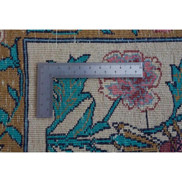 Middle Eastern Hand-Knotted Hunting Tabriz Rug | Chairish