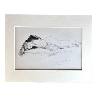 Vintage 1939 Print in 11x14 Mat, Ready to Frame: Alexander Brook, "Sleep", EUC For Sale