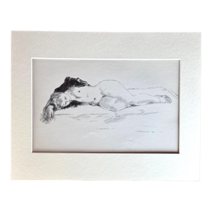 Vintage 1939 Print in 11x14 Mat, Ready to Frame: Alexander Brook, "Sleep", EUC