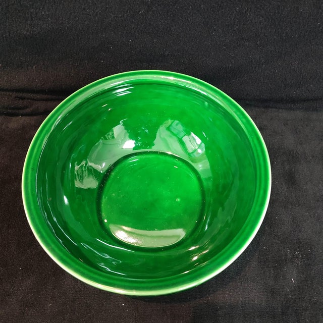 Early 20th Century Chinese Old Ceramic Pot,Hongzhi Marked Green Glaze Porcelain Bowl Hand Carving For Sale - Image 5 of 12