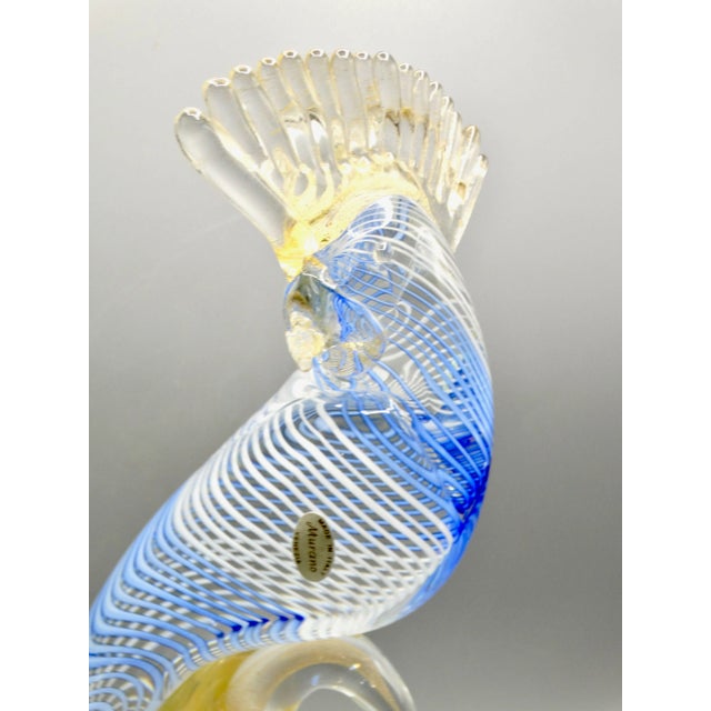 Mid 20th Century Italian Murano Glass Cockatoo Bird, 15 Inches For Sale - Image 5 of 14
