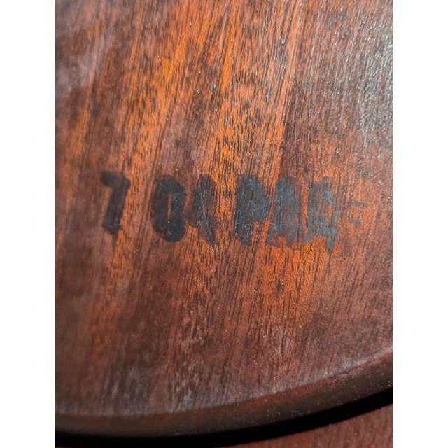 Brown Henkel Harris Clover Top Mahogany Drum Table For Sale - Image 8 of 8