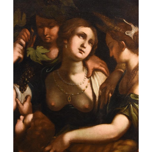 Giovanni Battista Paggi, Venus Bacchus Ceres, 1620, Oil on Canvas, Framed For Sale - Image 10 of 14