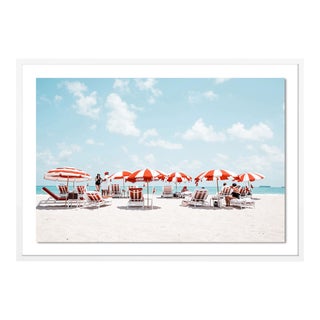 Miami I by Natalie Obradovich in White Framed Paper, Medium Art Print For Sale