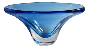 Large Crystal Glass Fruit Bowl from Focke & Meltzer, Amsterdam, Netherlands, 1960s