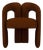 Delirio Armchair in Brown Velvet from Moanne For Sale