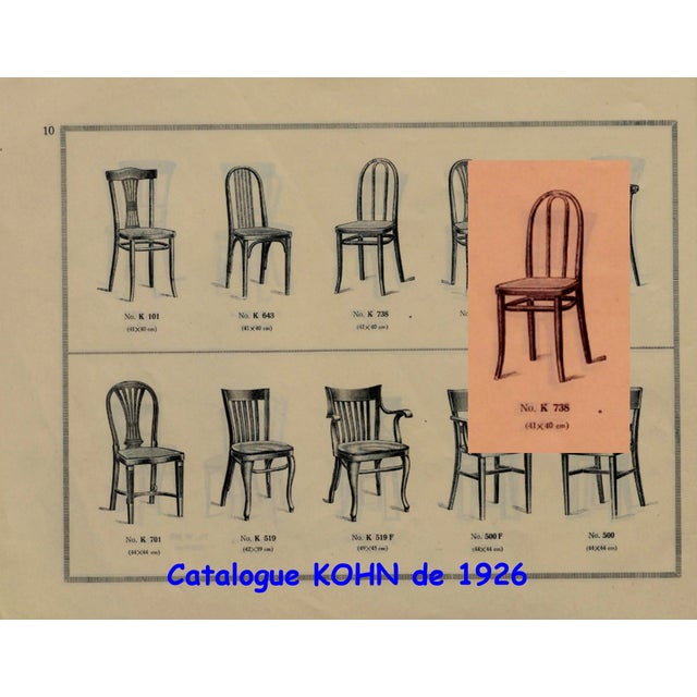 N°A 738 Bistro Chairs from Thonet, 1920, Set of 4 For Sale - Image 6 of 16