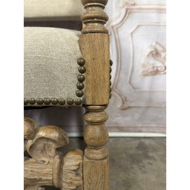 Pair of Exceptional Spanish Baroque Throne Armchairs With Hand-Carved Lion Heads For Sale - Image 16 of 18