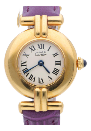 1980s Cartier Must De Colisee Vermeil 590002 Ladies 24mm Watch Box/Papers