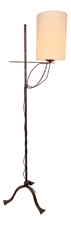 Brutalist Floor Lamp in Wrought Iron, 1950s