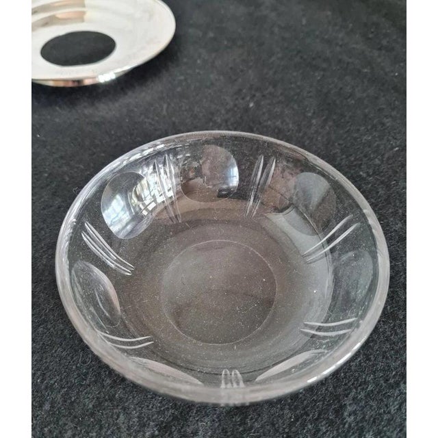 Brown Antique Chinese Export Silver and Hand-Engraved Cut Glass Preserve Jar with Cover For Sale - Image 8 of 13