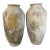 Pair of Monumental Terracotta Olive Jars With Weathered Patina For Sale