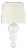 Julie Neill for Visual Comfort Signature Talia 18" Sconce in Gild and Clear Swirled Glass with Linen Shade For Sale
