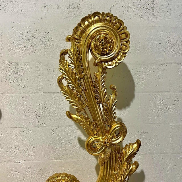 White 1990s Italian Baroque White Chair – High Back & Gold Leaf Details For Sale - Image 8 of 9
