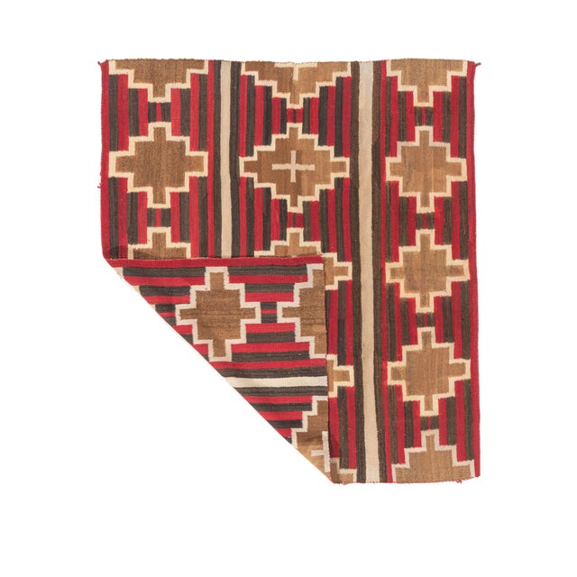 Native American Antique Navajo Style Rug 5'1 X 5'8 For Sale - Image 3 of 9