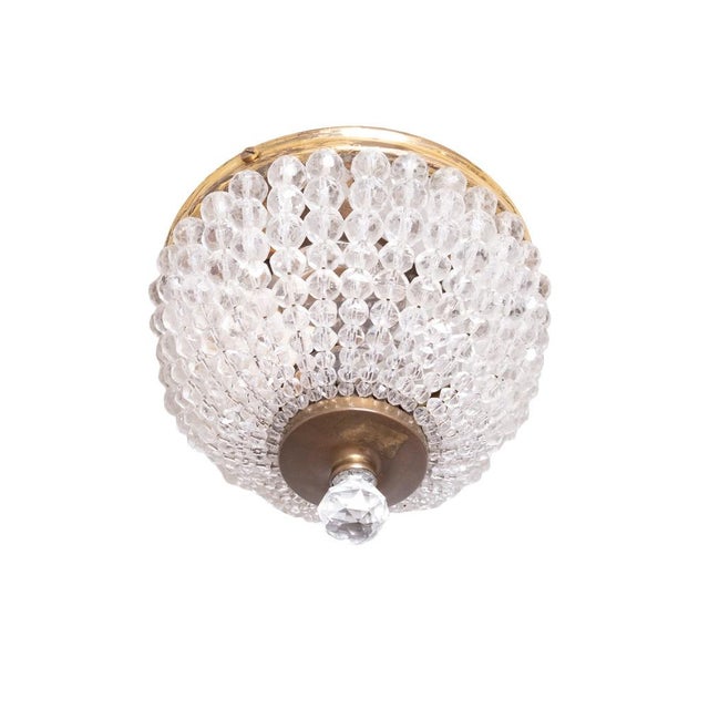 Miniature Crystal Glass Pendant Lamp, France, 1950 For Sale - Image 3 of 8