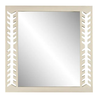Fleur Home Audubon Spruce Square Mirror in Delaware Putty, 36x36 For Sale
