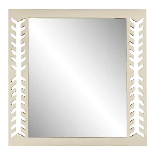 Fleur Home Audubon Spruce Square Mirror in Delaware Putty, 36x36 For Sale