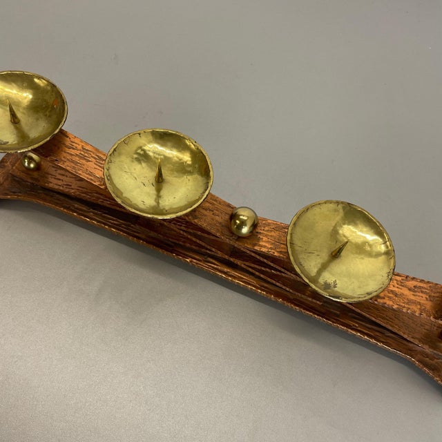 Brutalist Copper and Brass Candleholder in the style of Hagenauer, Austria, 1950s For Sale - Image 12 of 18