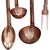Vintage Solid Copper Kitchen Utensil Set With Hanging Rack, 7 Pieces For Sale - Image 4 of 6