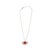 Contemporary Red Evil Eye Pendant Positive Energy Sterling Silver Necklace For Sale - Image 3 of 7