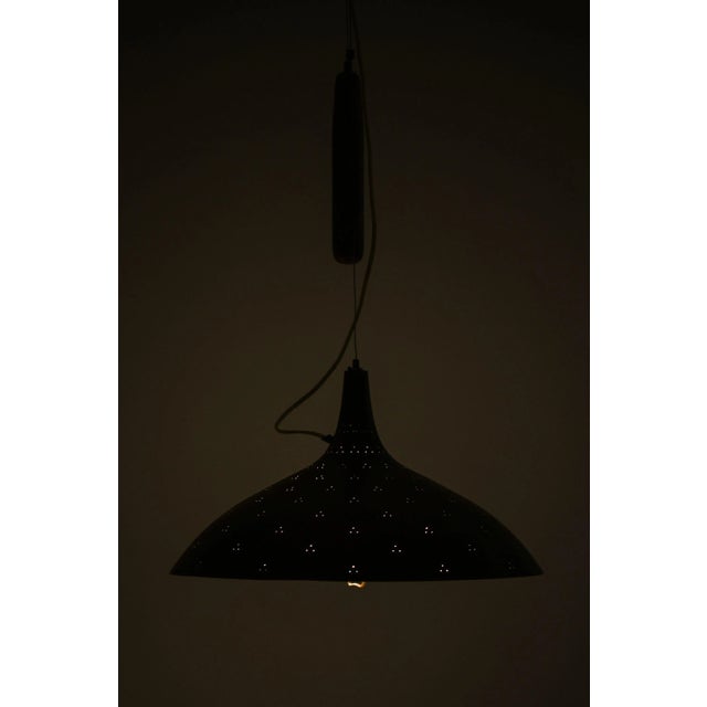 1950s Ceiling Lamp in Brass and Glass attributed to Paavo Tynell, 1950s For Sale - Image 5 of 10