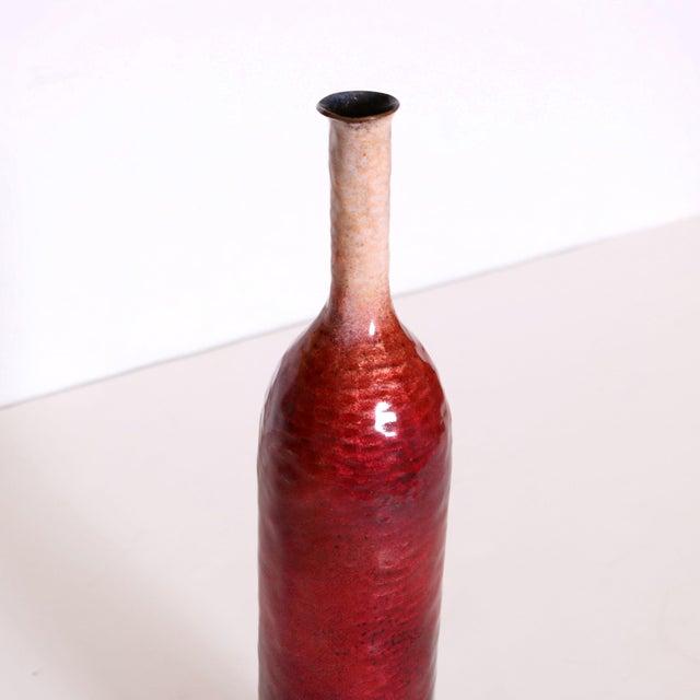 Paolo de Poli (1905-1996) Enamelled Copper Bottiglia, Italy For Sale - Image 13 of 18