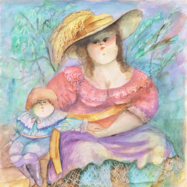 Paper 'Mother and Child' by Nohra Beltran, Bolivian Woman Artist, Brazil For Sale - Image 7 of 11