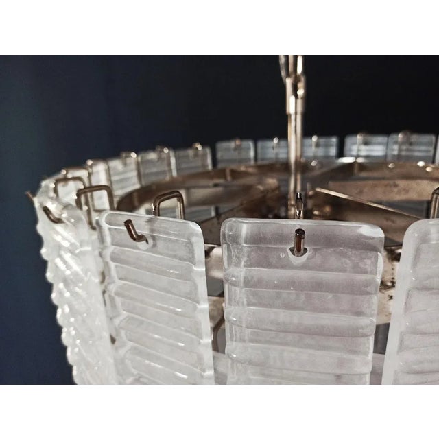 Murano Spiral Frosted Glass Chandelier, 1990s For Sale - Image 16 of 17