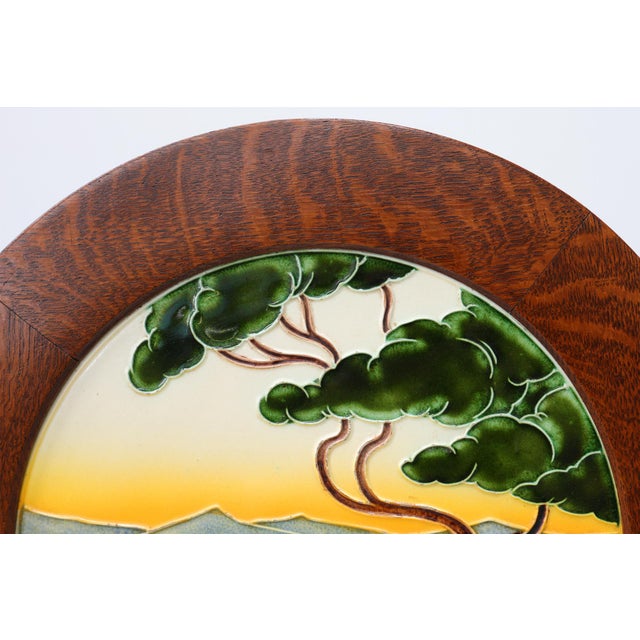 Art Nouveau Side Table with Swan Tile Top, Belgium, 1920 For Sale - Image 10 of 11