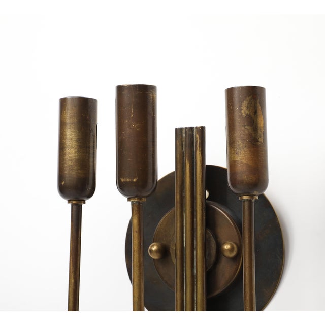1940s Italian Brass Wall Light For Sale - Image 12 of 16
