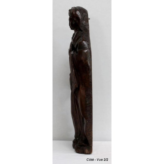 Oak Statue of a Saint, 19th Century For Sale - Image 16 of 18