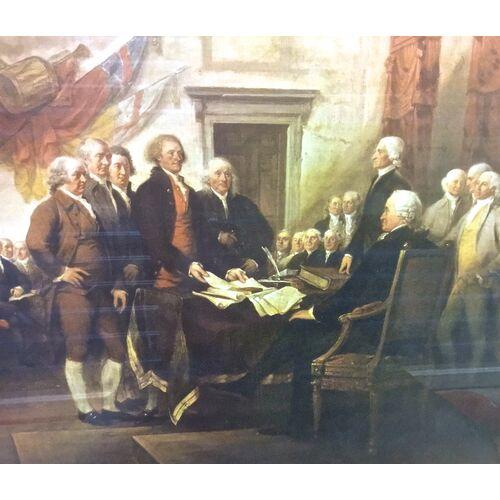 Vintage Declaration Independence Signing Print For Sale - Image 4 of 5