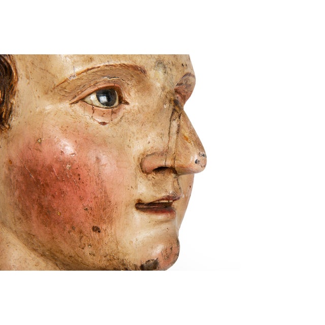 18th Century Italian Polychromed Nearly Life-Size Santos Sculpture For Sale - Image 14 of 18
