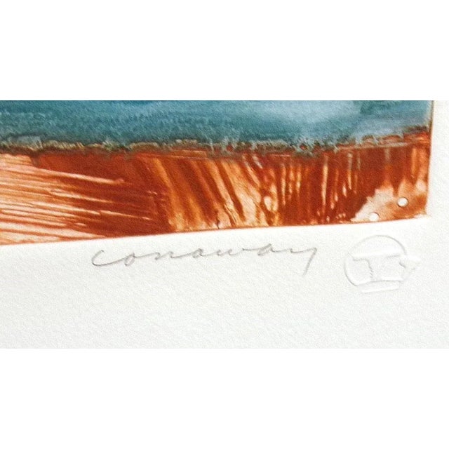 1980s "Red Wall Cavern" Signed Landscape Monotype by James Conaway For Sale - Image 4 of 6