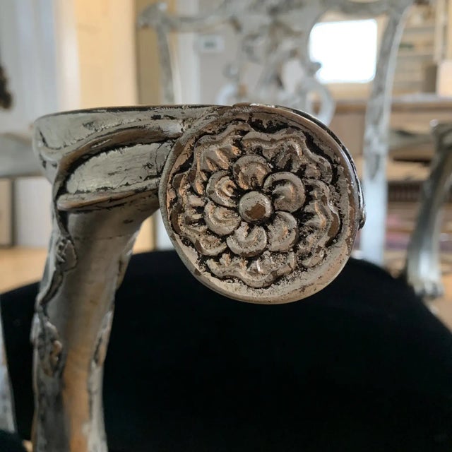 2010s William Switzer Hand Carved Chippendale Oversized Armchairs- Set of 4 For Sale - Image 5 of 7