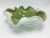 Stunning vintage murano bowl, green and white with tiny flecks of gold