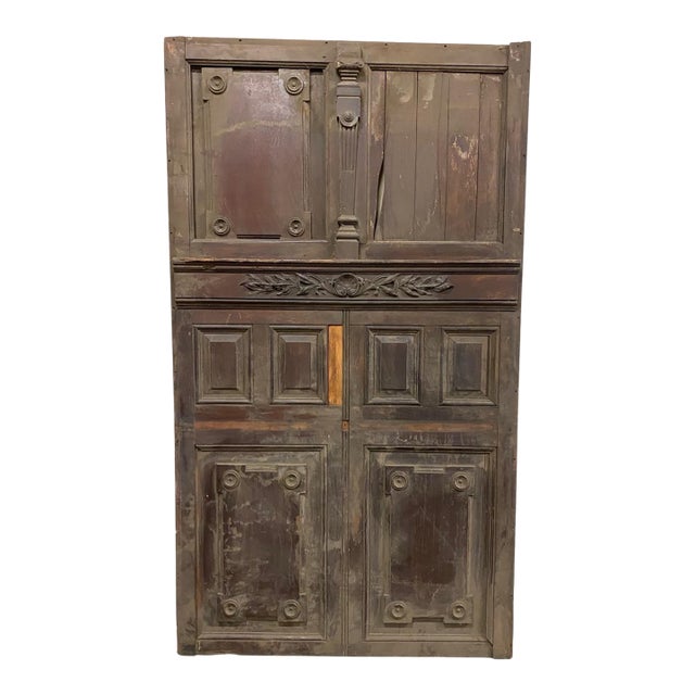 Antique Neoclassical Style Carved Wood Wall Panel Arcitectural Salvage For Sale