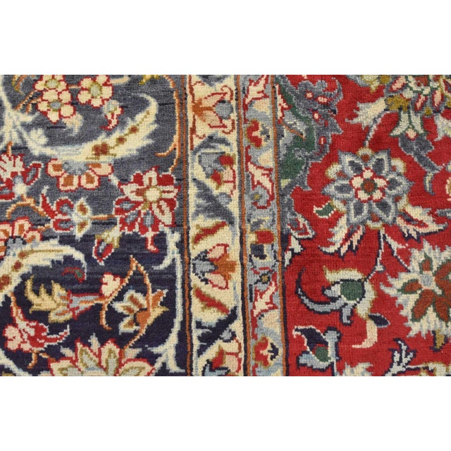 Najafabad Rug 8’2” X 12′ Red Wool Traditional Vintage Hand-Knotted Carpet For Sale - Image 10 of 15