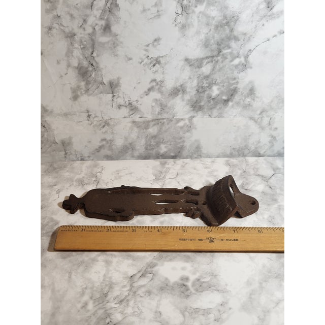 Brown 1950s Cast Iron John Wayne Bottle Opener For Sale - Image 8 of 8