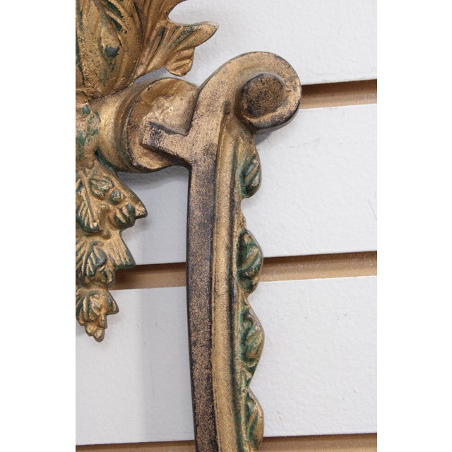 Pair of Vintage Italian Renaissance Electric Bronze Wall Sconces For Sale - Image 11 of 13