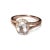 Traditional Late 20th Century 14K White Gold Aquamarine Diamond Engagement Ring Estate, Size 7.5 For Sale - Image 3 of 3