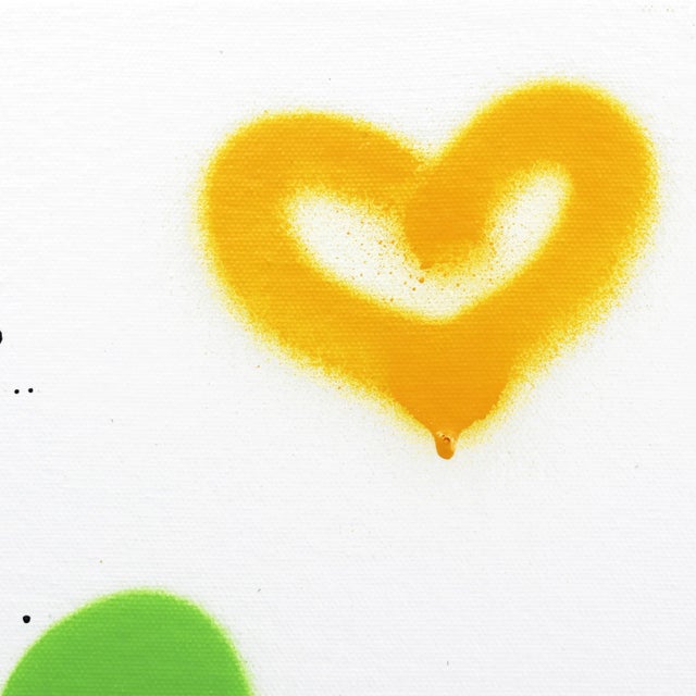 Contemporary Playful Graffiti Painting Street Art "Golden Hearts" Original Artwork by Amber Goldhammer For Sale - Image 3 of 10