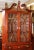 1890s Era Solid Mahogany Chippendale Corner Cabinet Cupboard Hand Blown Glass Measures 44 wide x 93 tall x 22 deep sides...