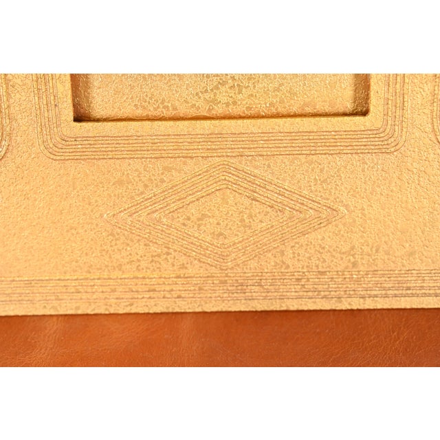 Metal Tiffany Studios New York Graduate Bronze Doré Desk Calendar Frame or Picture Frame For Sale - Image 7 of 12