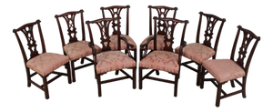 Set of 8 Kindel Chippendale Mahogany Dining Chairs