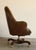 Vintage English Style Tufted Leather Chesterfield Executive Swivel Desk Chair With Brass Casters, Mid-Century For Sale - Image 4 of 7