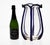 Large Murano Vase with Baloton Bubbles in Gold Leaf and Cobalt Blue Beads, 1960 For Sale - Image 15 of 18